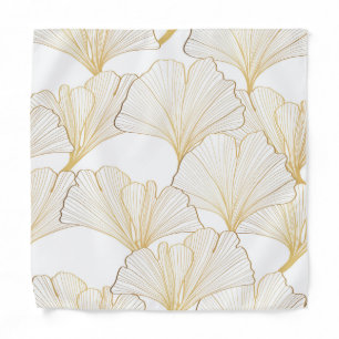 Ginkgo Gold: Luxurious Leaf Arrangement Bandana