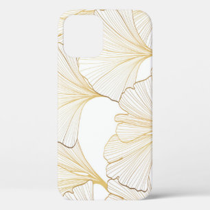 Ginkgo Gold: Luxurious Leaf Arrangement iPhone 12 Case