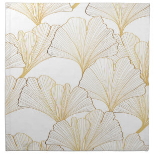 Ginkgo Gold: Luxurious Leaf Arrangement Cloth Napkin