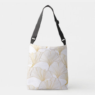 Ginkgo Gold: Luxurious Leaf Arrangement Crossbody Bag