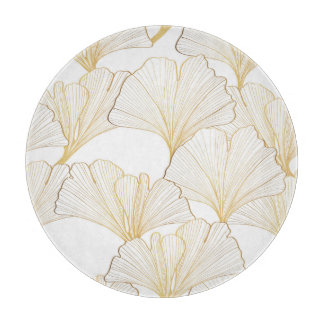 Ginkgo Gold: Luxurious Leaf Arrangement Cutting Board