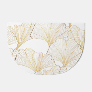 Ginkgo Gold: Luxurious Leaf Arrangement Doormat