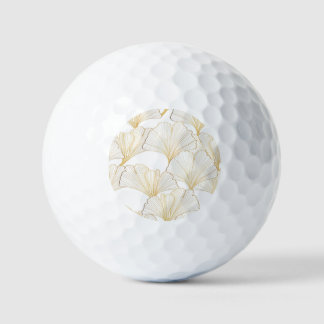 Ginkgo Gold: Luxurious Leaf Arrangement Golf Balls