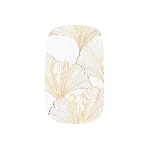 Ginkgo Gold Luxurious Leaf Arrangement Minx Nail Art