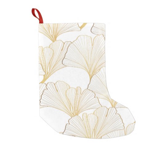 Ginkgo Gold Luxurious Leaf Arrangement Small Christmas Stocking
