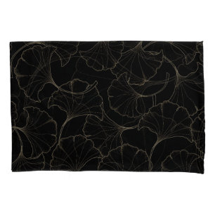Ginkgo Gold: Luxury Vintage Design Pillow Case