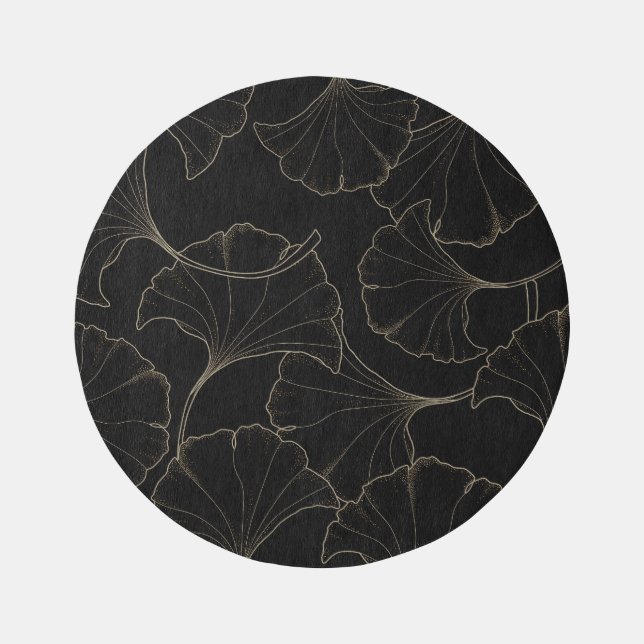 Ginkgo Gold: Luxury Vintage Design Rug (Front)