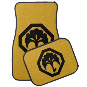 Ginkgo in corner cut car mat