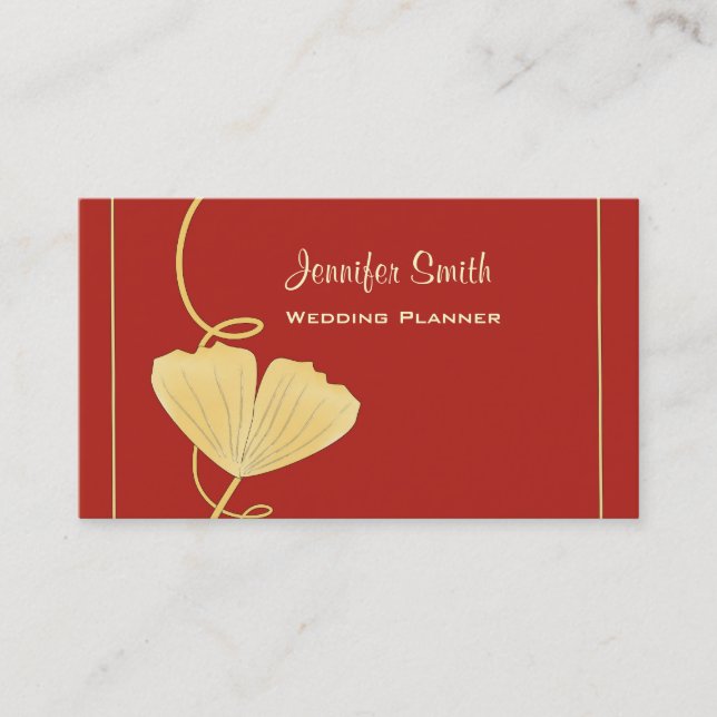 Ginkgo Leaf Business Card (Front)