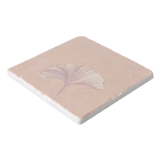 Ginkgo Leaf  Customizable Background Colors  Trivet (Corner)