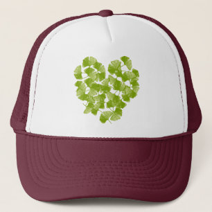 Ginkgo Leaf Heart Trucker Hat