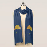 Ginkgo Leaf Scarf<br><div class="desc">Scarf with yellow ginkgo biloba autumn leaf design.</div>