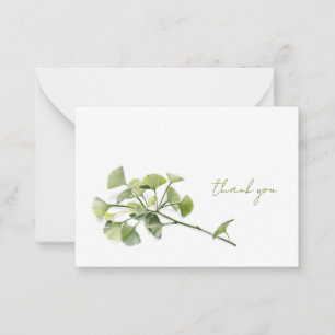 Ginkgo Leaf Thank You Card
