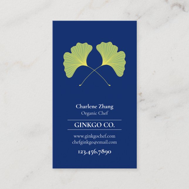 Ginkgo Leaves 1 Business Card (Front)