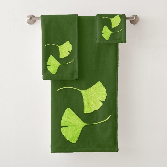 Ginkgo Leaves Art Bath Towel Set (Insitu)