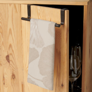 Ginkgo Leaves Beige Dream 2 Kitchen Towel