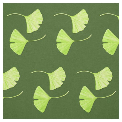 Ginkgo Leaves Botanical Art Fabric