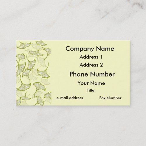 Ginko Leaves Business Cards