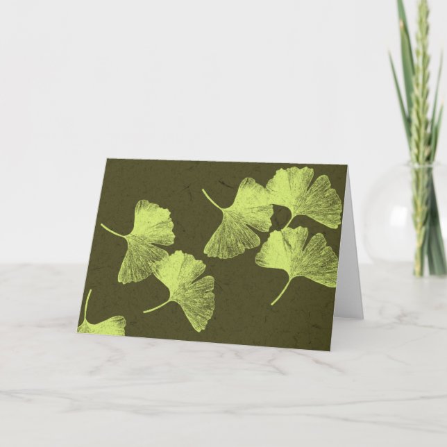 Ginkgo Leaves Card (Front)