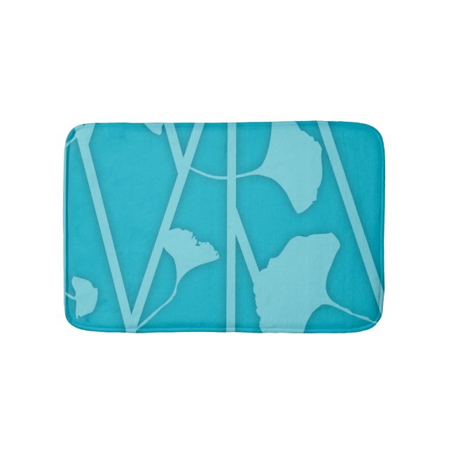 Ginkgo Leaves Choose your Color Bath Mat (Front)