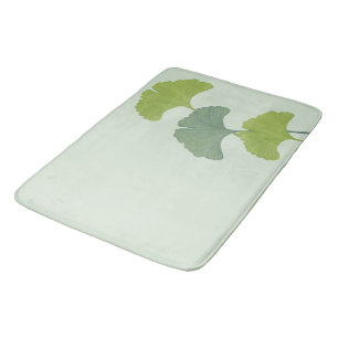 Ginkgo Leaves Customizable Background Colors Bath Mat