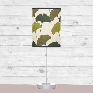 Ginkgo Leaves Customizable Background Colors Table Lamp