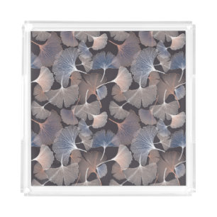 Ginkgo leaves: elegant natural pattern. acrylic tray