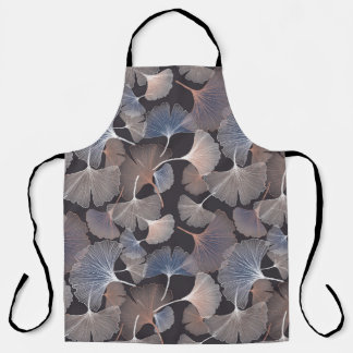 Ginkgo leaves: elegant natural pattern. apron