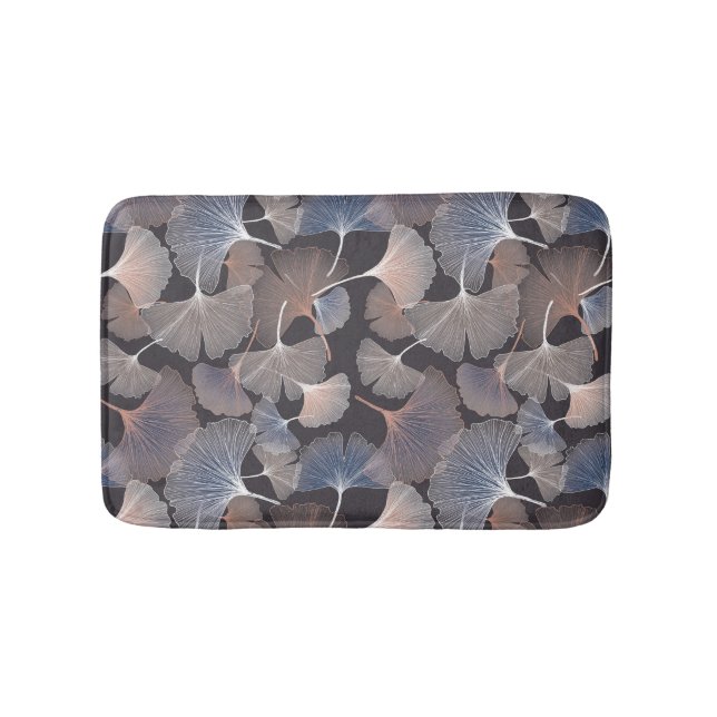 Ginkgo leaves: elegant natural pattern. bath mat (Front)