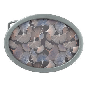 Ginkgo leaves: elegant natural pattern. belt buckle