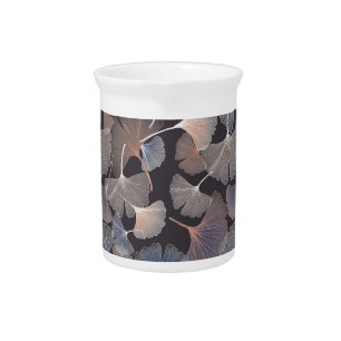 Ginkgo leaves: elegant natural pattern. beverage pitcher