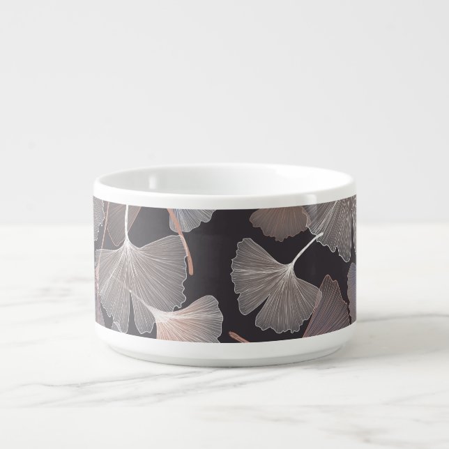 Ginkgo leaves: elegant natural pattern. bowl (Center)