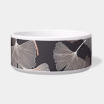 Ginkgo leaves: elegant natural pattern. bowl<br><div class="desc">Ginhko leave pattern
Traditional gingko leaves pattern for a touch of elegance.
Gingko leaves create an elegant and timeless pattern.
background, ginkgo, pattern, abstract, texture, decor, flowers, nature, vintage, tree, illustration, spring, leaf, white, floral, autumn, health, green, line, black</div>
