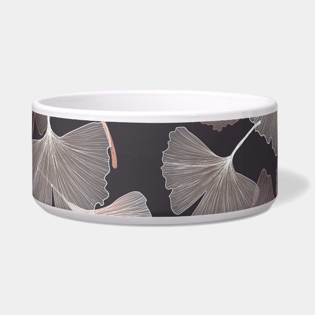 Ginkgo leaves: elegant natural pattern. bowl (Front)