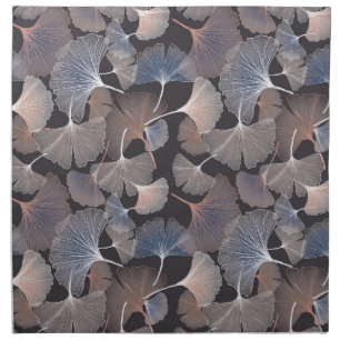 Ginkgo leaves: elegant natural pattern. cloth napkin
