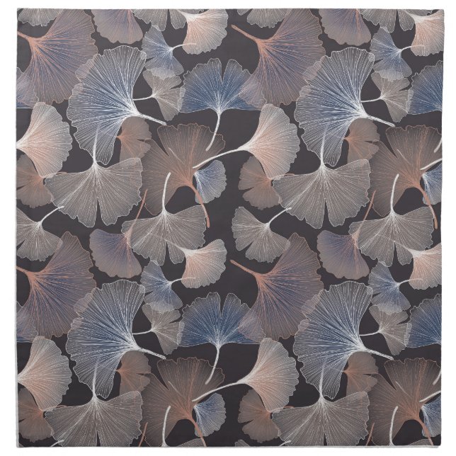 Ginkgo leaves: elegant natural pattern. cloth napkin (Front)