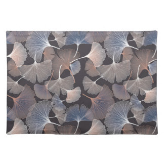 Ginkgo leaves: elegant natural pattern. cloth placemat