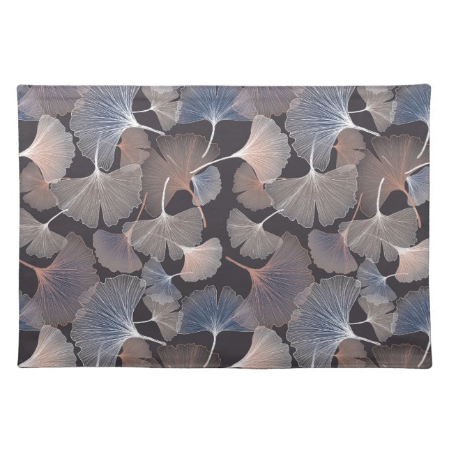 Ginkgo leaves: elegant natural pattern. cloth placemat (Front)