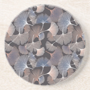 Ginkgo leaves: elegant natural pattern. coaster