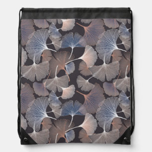Ginkgo leaves: elegant natural pattern. drawstring bag