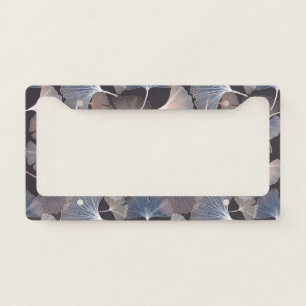 Ginkgo leaves: elegant natural pattern. license plate frame