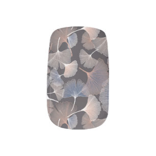 Ginkgo leaves: elegant natural pattern. minx nail art