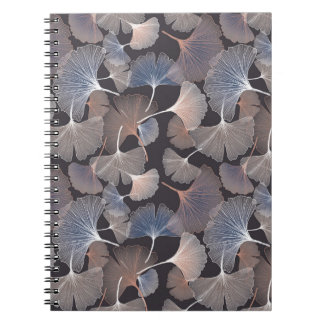 Ginkgo leaves: elegant natural pattern. notebook