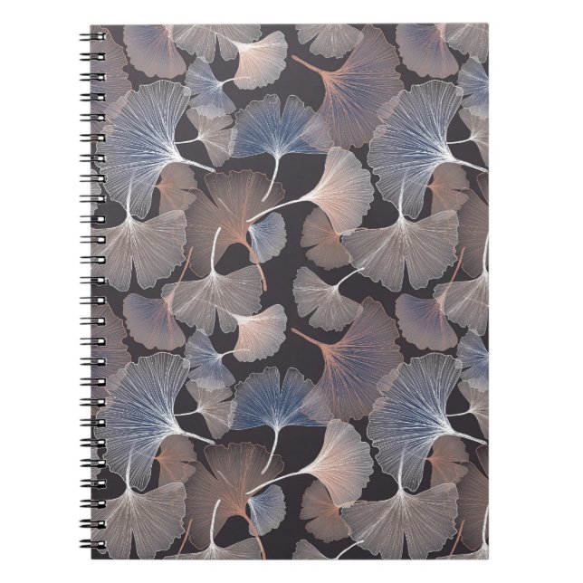 Ginkgo leaves: elegant natural pattern. notebook (Front)