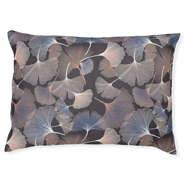 Ginkgo leaves: elegant natural pattern. pet bed (Front)