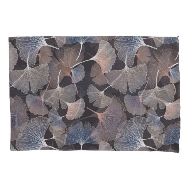 Ginkgo leaves: elegant natural pattern. pillow case (Front)