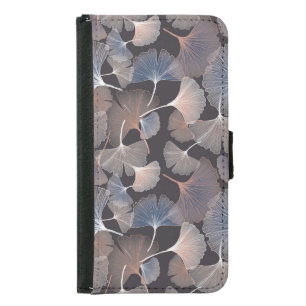 Ginkgo leaves: elegant natural pattern. samsung galaxy s5 wallet case