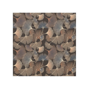 Ginkgo leaves: elegant natural pattern. wood wall art