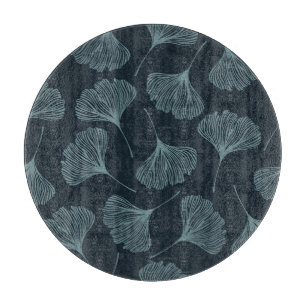 Ginkgo Leaves: Elegant Seamless Pattern. Cutting Board