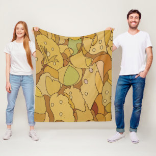 Ginkgo Leaves Fleece Blanket